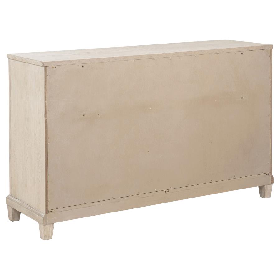 Florence 6-drawer Washed Oak Dresser