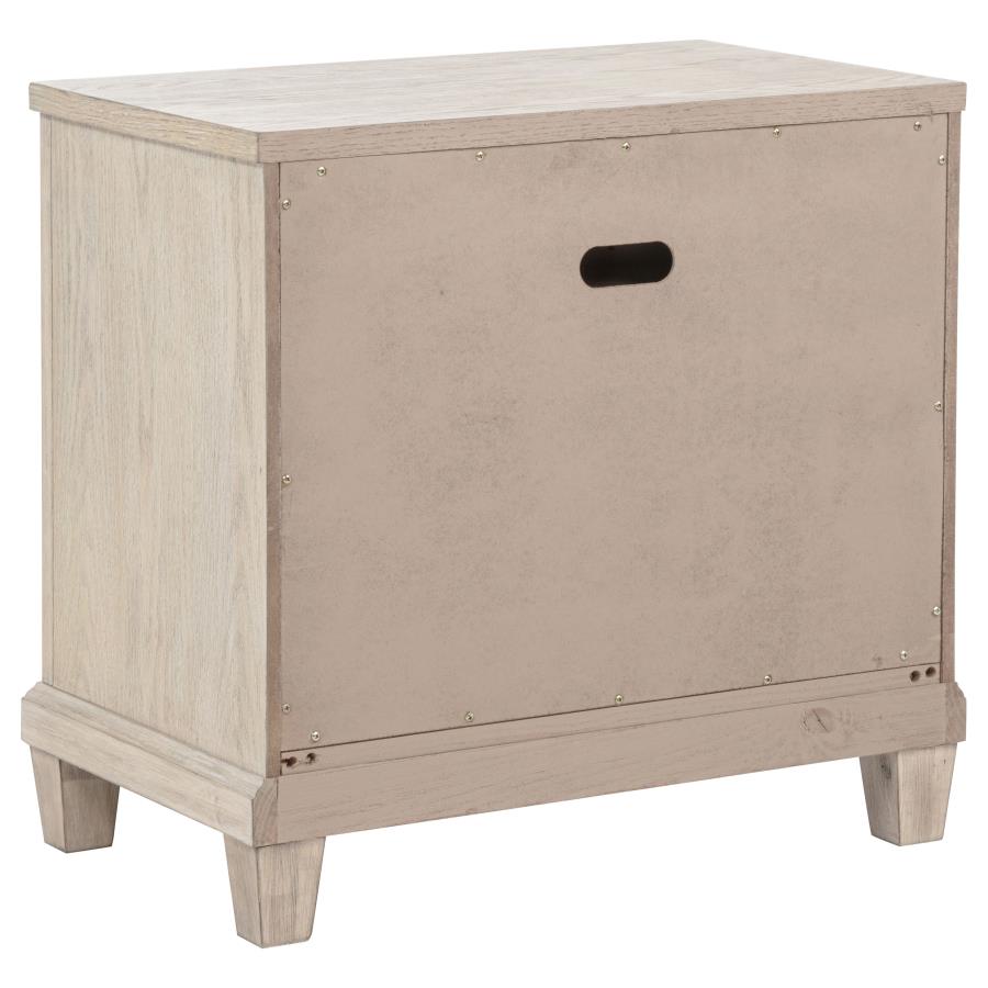 Florence 2-drawer Washed Oak Nightstand