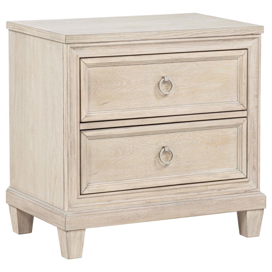 Florence 2-drawer Washed Oak Nightstand