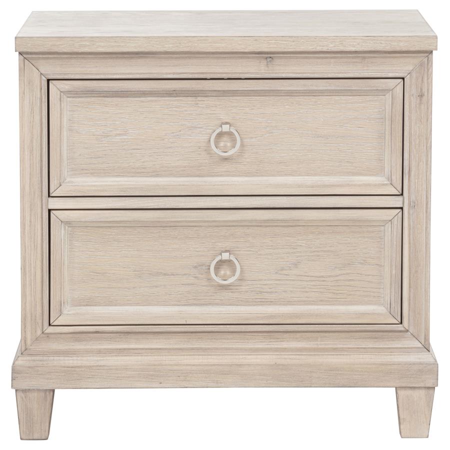 Florence 2-drawer Washed Oak Nightstand