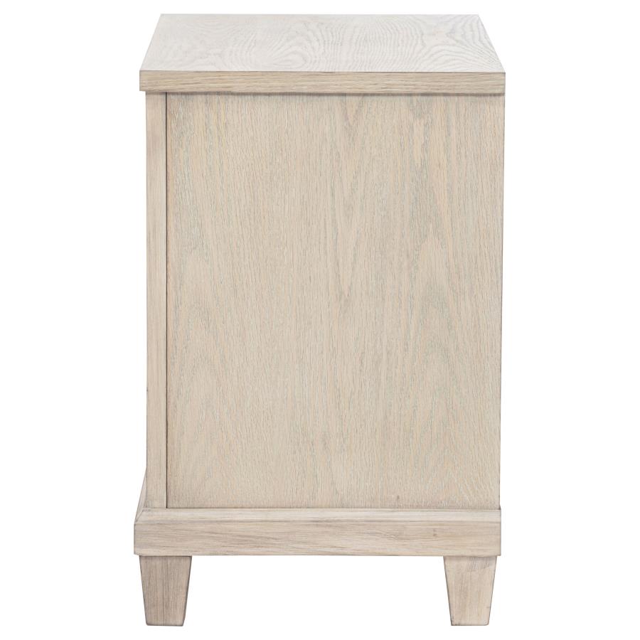 Florence 2-drawer Washed Oak Nightstand