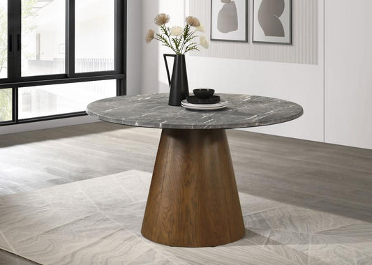 Laura Pedestal Round Dining Table