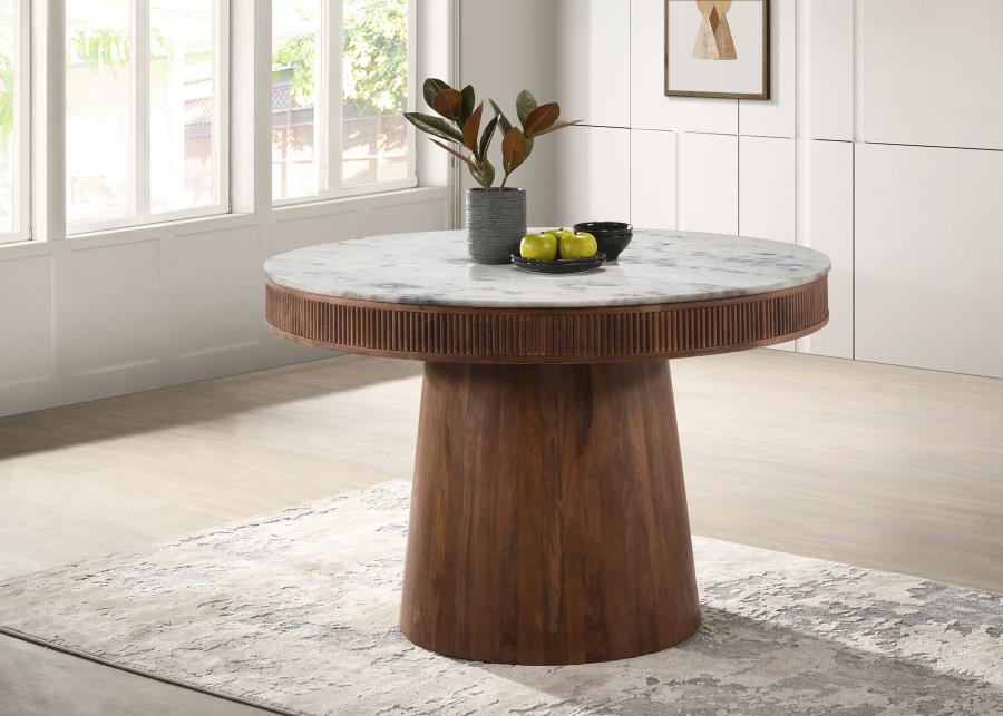 Johana Round Marble-Top Dining table