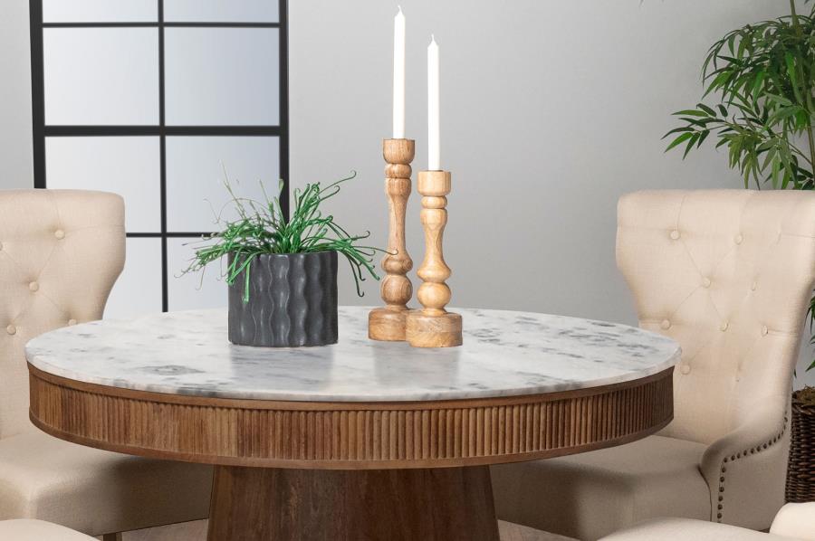 Johana Round Marble-Top Dining table