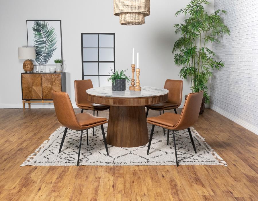 Johana Round Marble-Top Dining table