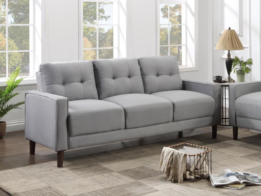 Nadia Upholstered Tufted Sofa Gray