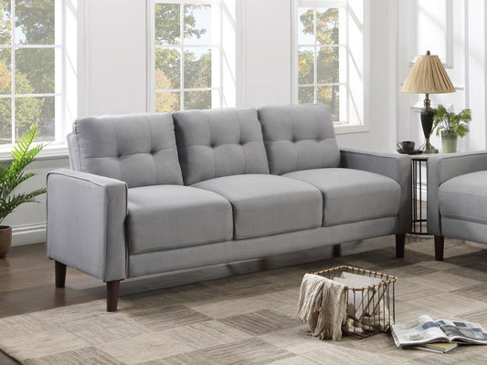 Nadia Upholstered Tufted Sofa Gray