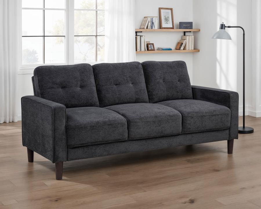 Nadia Upholstered Tufted Sofa Steel Gray