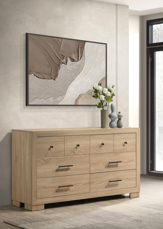 Nora 6-drawer Light Oak Dresser