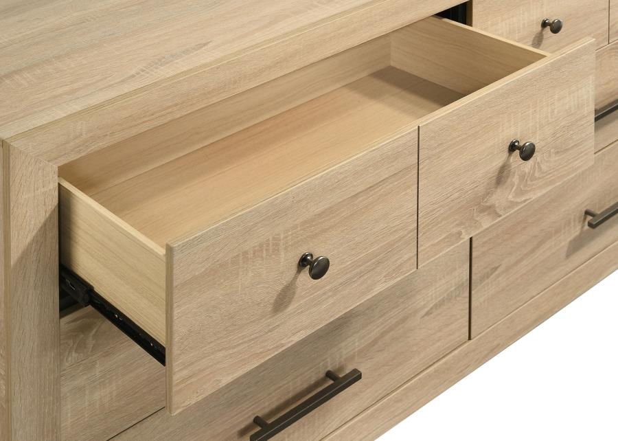 Nora 6-drawer Light Oak Dresser