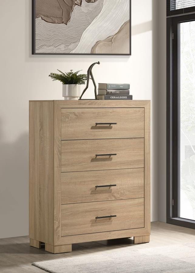 Nora 4-drawer Light Oak Chest