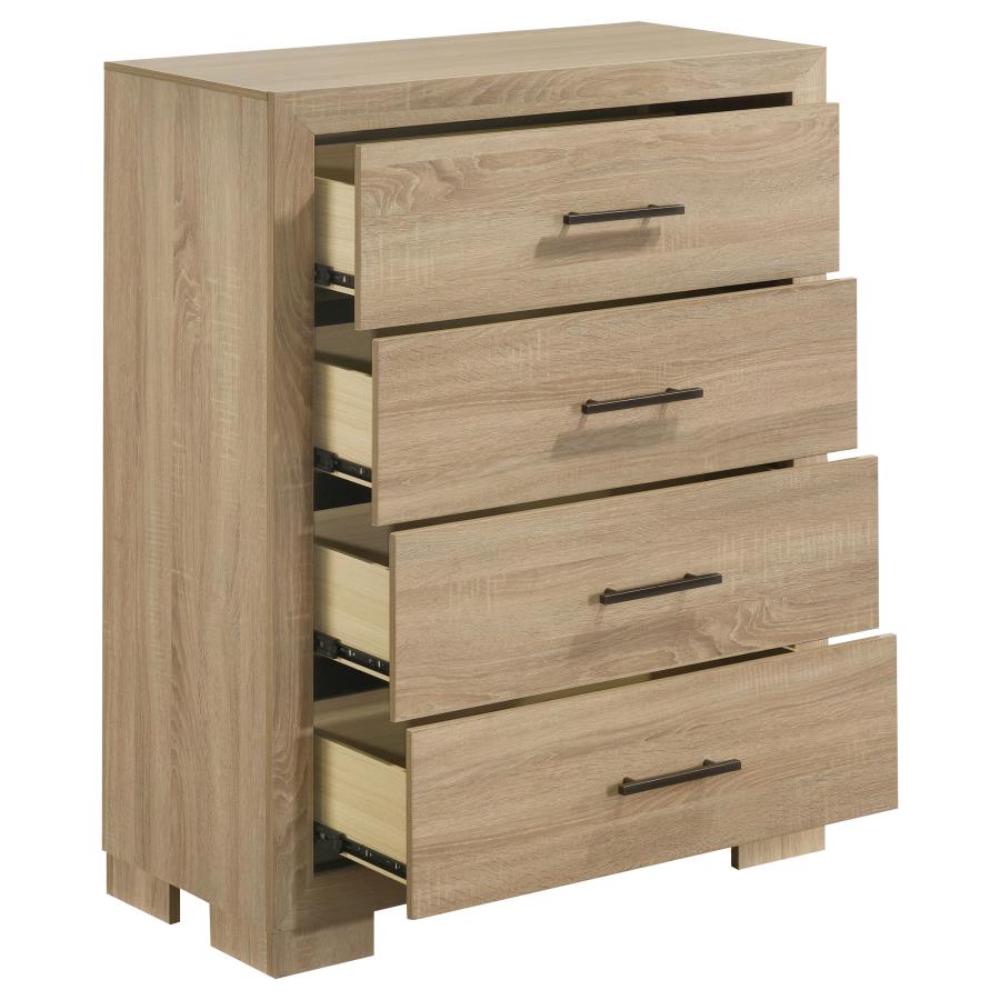 Nora 4-drawer Light Oak Chest