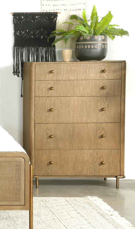 Diana 5-Drawer Chest Sand Wash