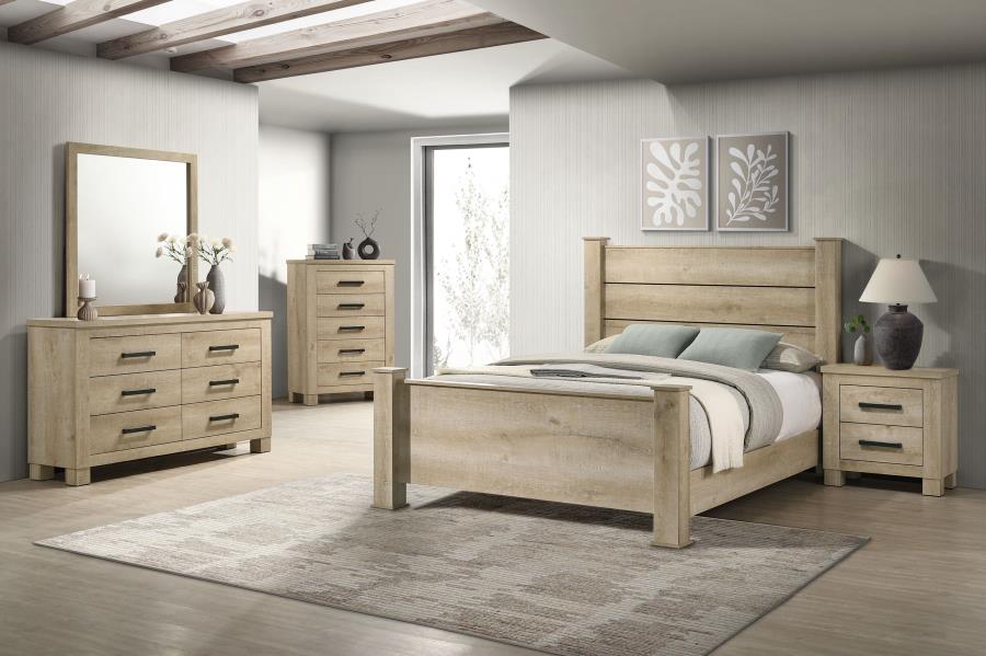 Erica 5 Piece Bedroom Set Weathered Oak